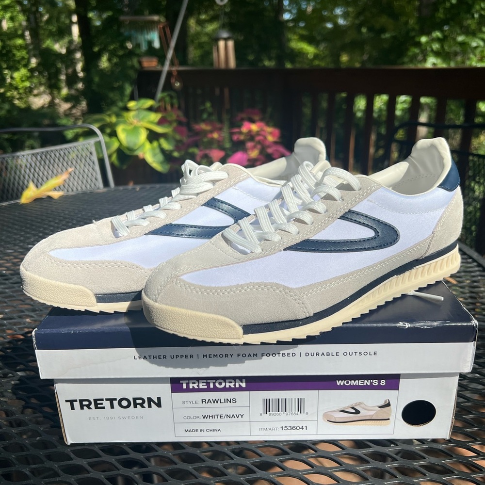 Tretorn Women’s Rawlins White/Navy SZ 8 shoes